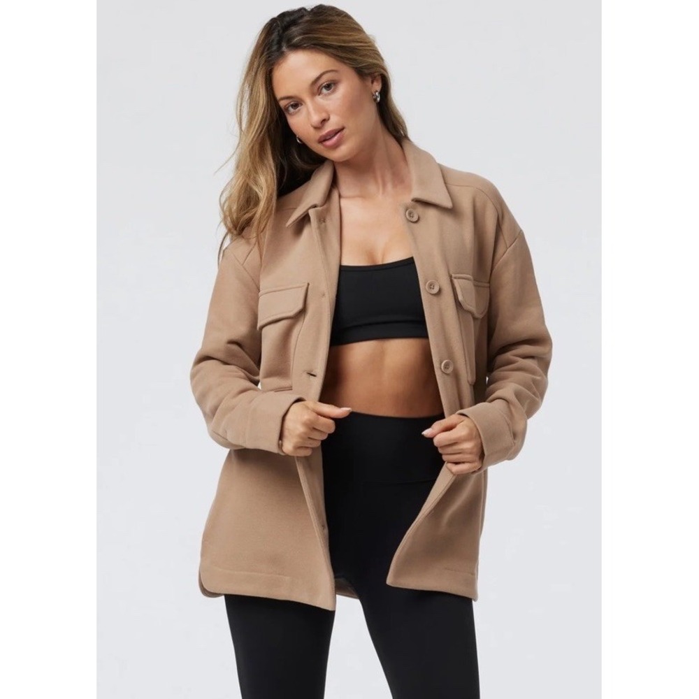 Vuori Restore Shirt Jacket Ultra Soft Brushed Fleece Goldenrod Camel Women's M